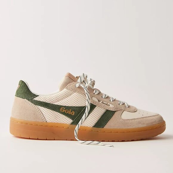 Gola Hawk '83 Sneakers Color: Off White / Bone / Evergreen - Picture 2 of 6